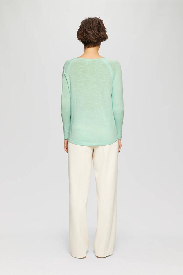 S.Oliver Shirt met lange mouwen met flammégaren-structuur - Foto 2