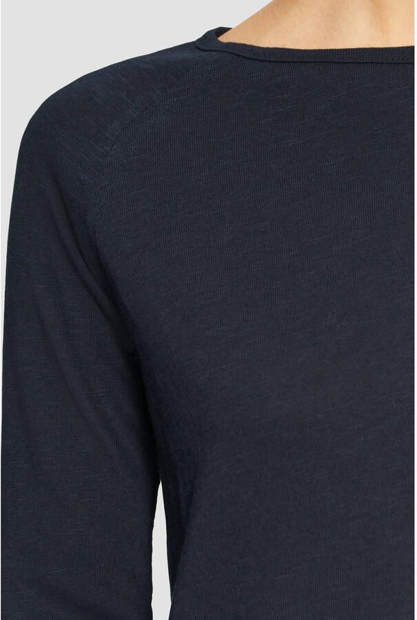 S.Oliver Shirt met lange mouwen met flammégaren-structuur