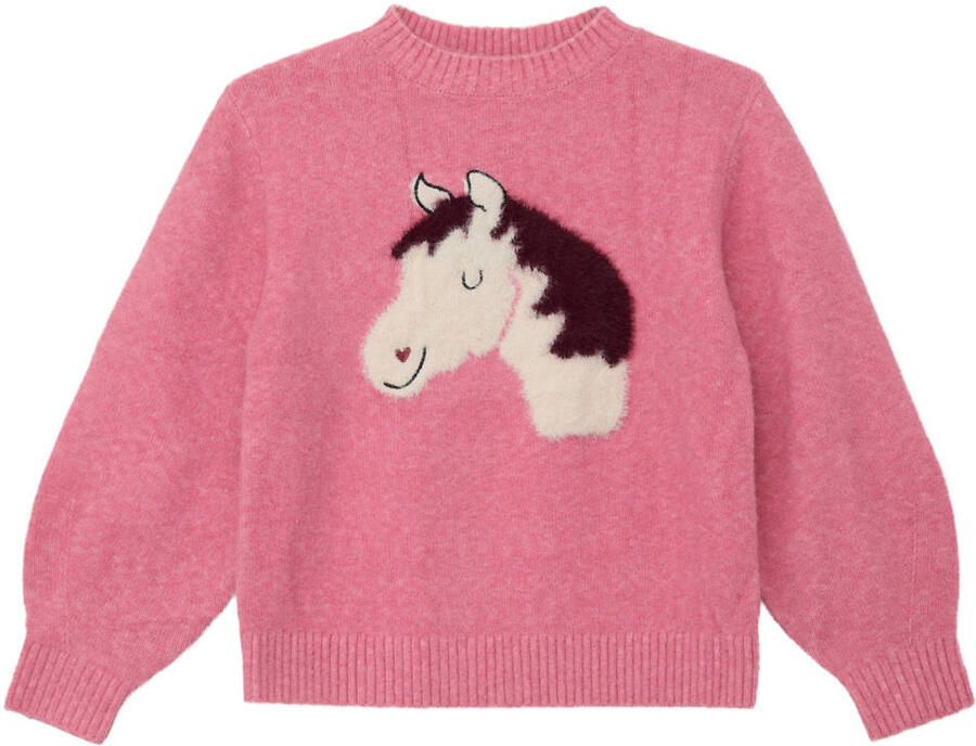S.Oliver gebreide trui met print roze