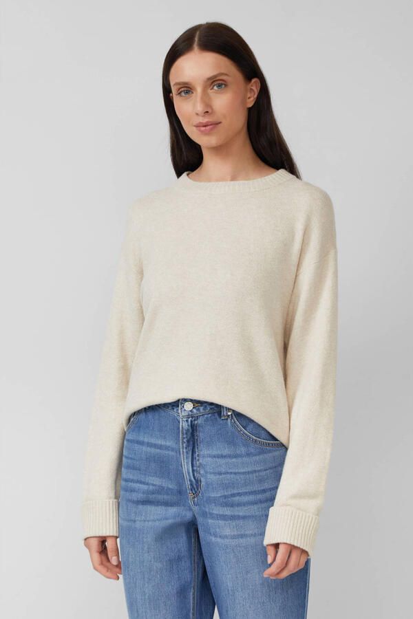 S.Oliver RED LABEL Relaxed fit gebreide pullover van katoenmix met wol - Foto 3