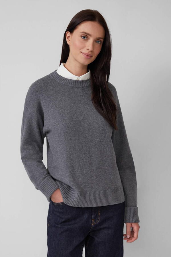 S.Oliver RED LABEL Relaxed fit gebreide pullover van katoenmix met wol - Foto 3