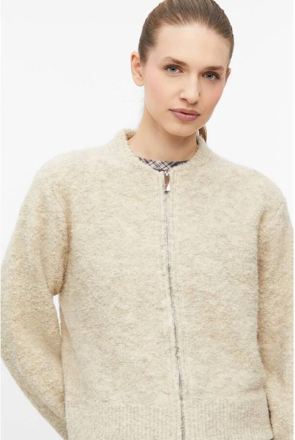 S.Oliver gemêleerd gebreid vest met wol beige - Foto 2