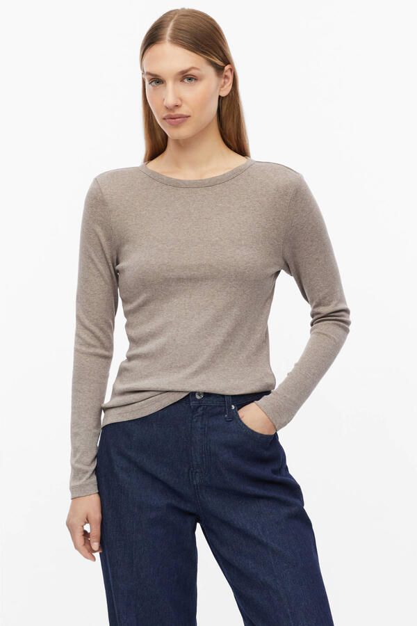 S.Oliver RED LABEL Slim fit shirt met lange mouwen van puur katoen