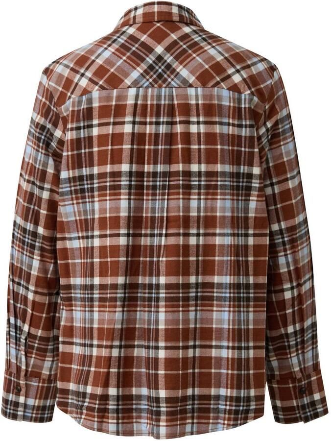 S.Oliver geruite blouse bruin lichtblauw - Foto 2