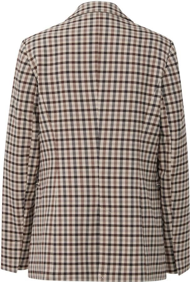 S.Oliver geruite double breasted blazer grijs zwart