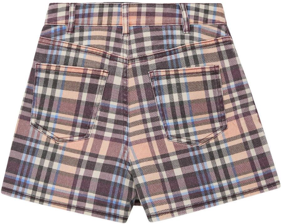 S.Oliver geruite skort lichtroze bruin blauw - Foto 2