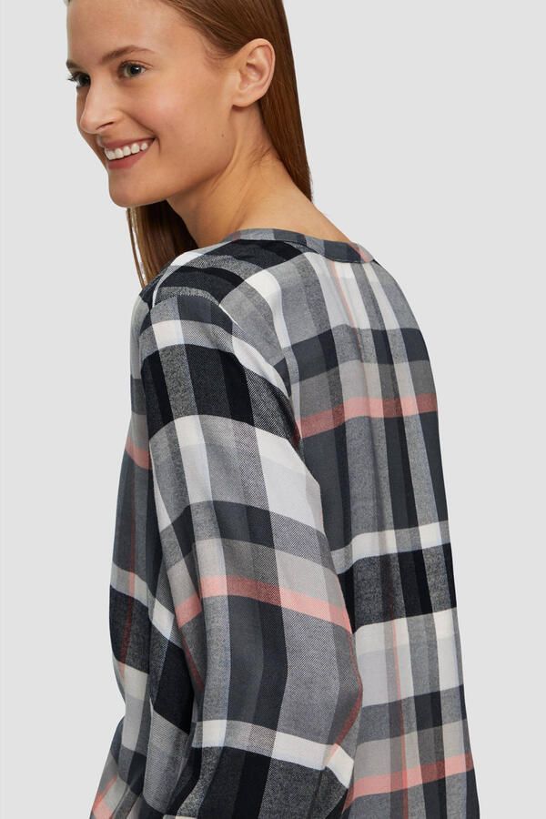 S.Oliver Blouse met lange mouwen met ruitpatroon