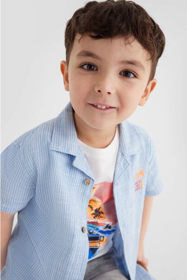 S.Oliver gestreept casual overhemd blauw - Foto 3