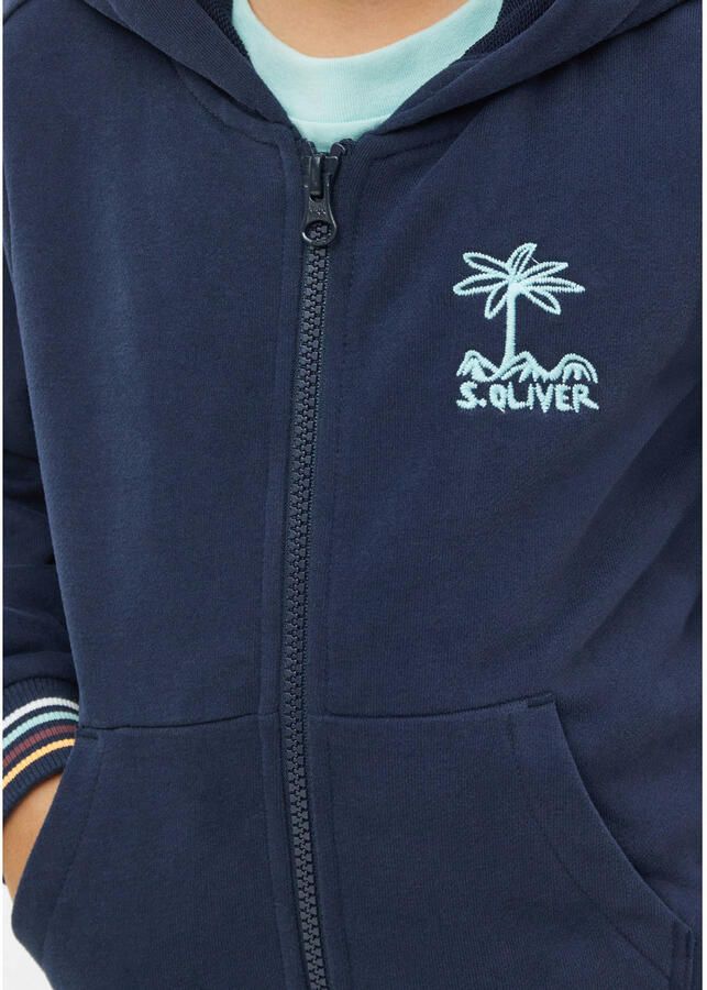 S.Oliver gestreept sweatvest donkerblauw - Foto 2