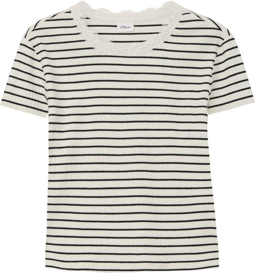 S.Oliver gestreept T-shirt ecru