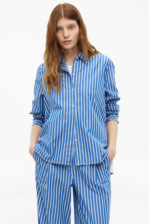 S.Oliver RED LABEL relaxed fit blouse met lange mouwen van puur katoen