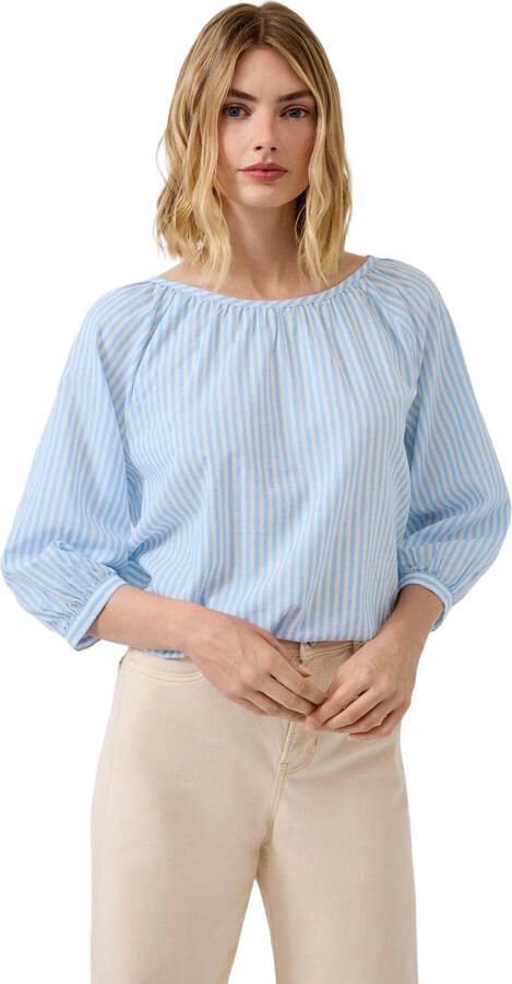 S.Oliver RED LABEL relaxed fit blouse van katoen- en viscosemix