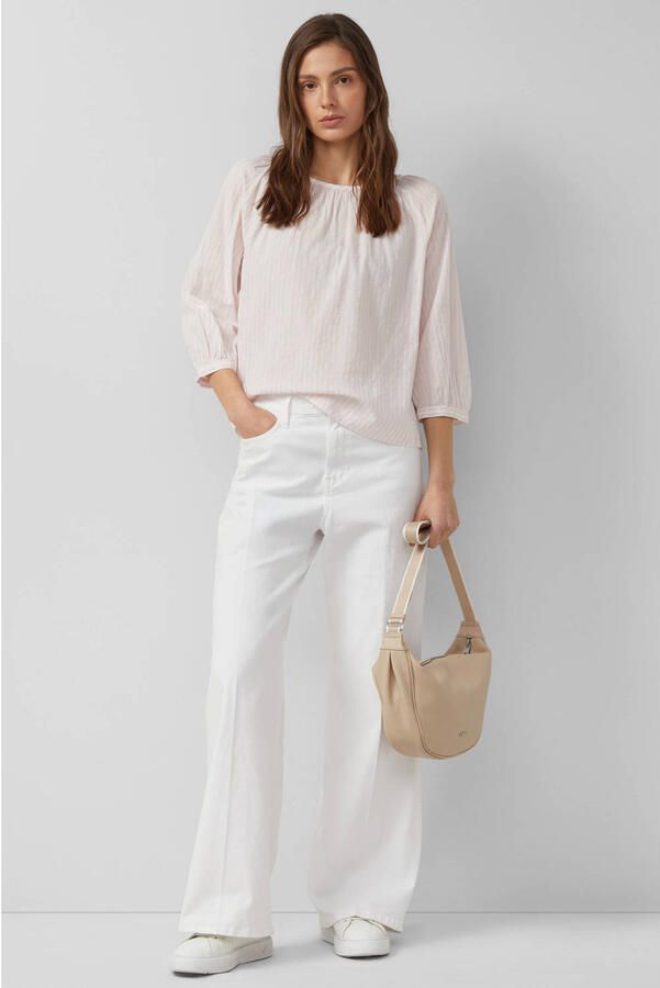 S.Oliver RED LABEL relaxed fit blouse van katoen- en viscosemix - Foto 2