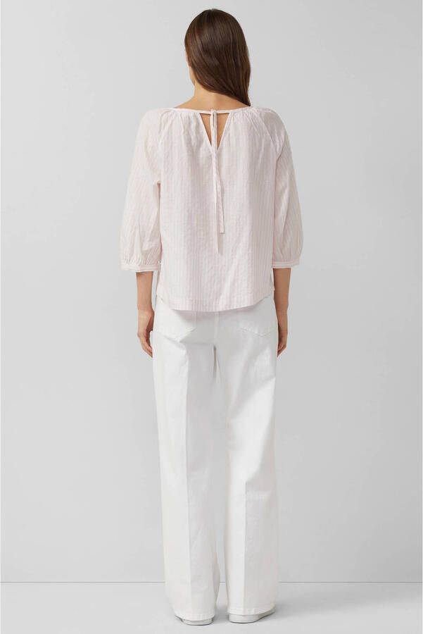 S.Oliver RED LABEL relaxed fit blouse van katoen- en viscosemix - Foto 3
