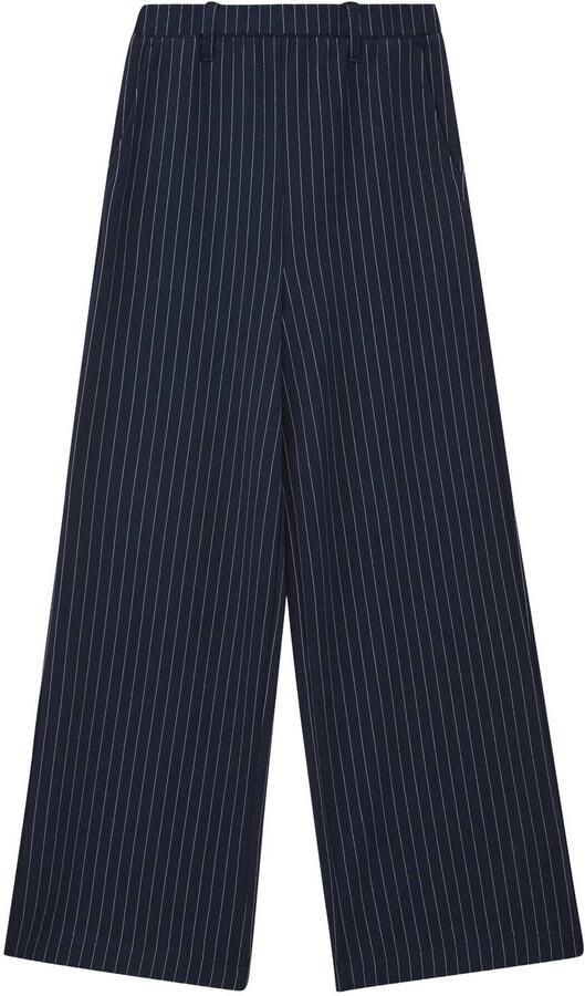 S.Oliver gestreepte casual broek donkerblauw