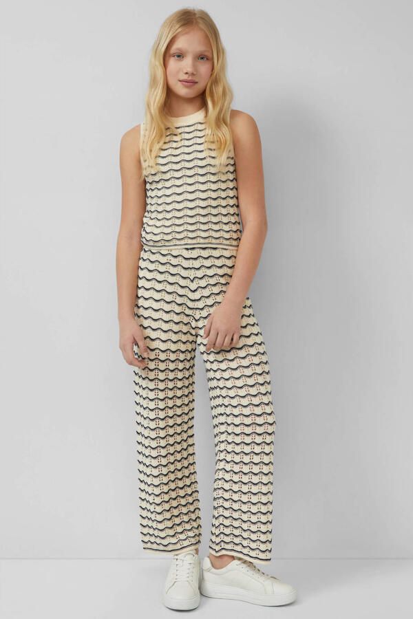 S.Oliver gestreepte casual broek ecru ajour - Foto 2