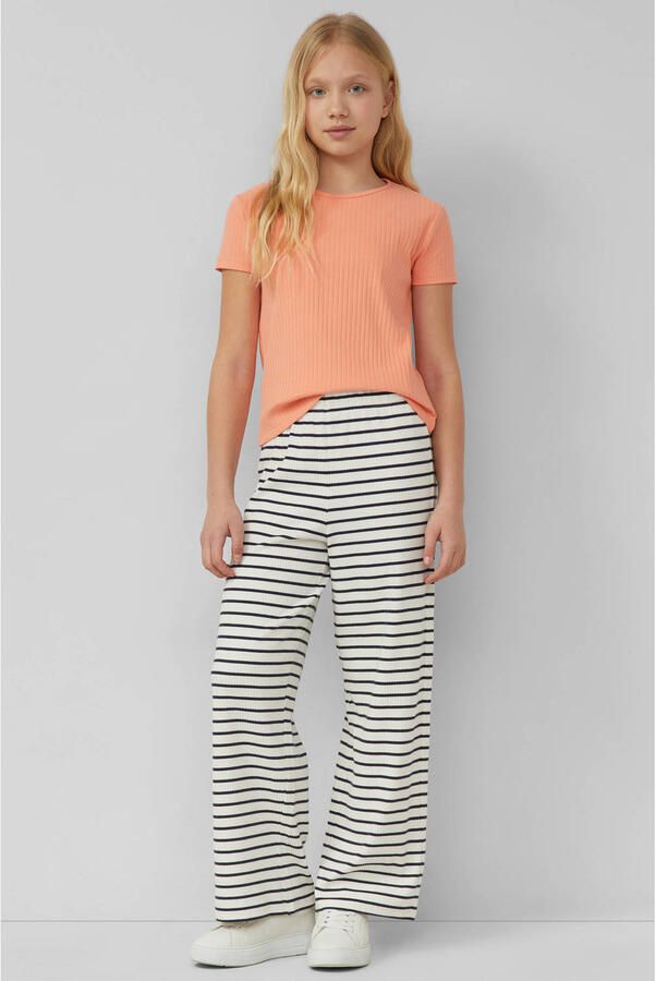 S.Oliver gestreepte casual broek ecru - Foto 2