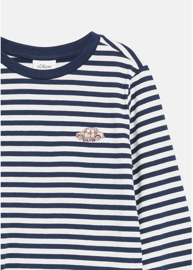 S.Oliver gestreepte longsleeve donkerblauw - Foto 2