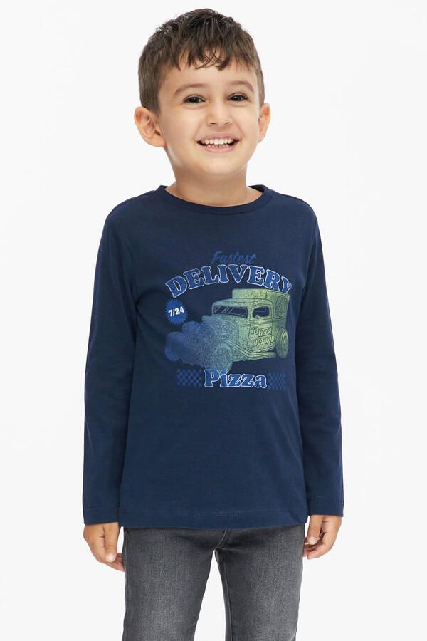 S.Oliver gestreepte longsleeve donkerblauw