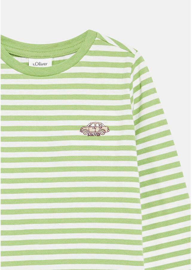 S.Oliver gestreepte longsleeve groen - Foto 2