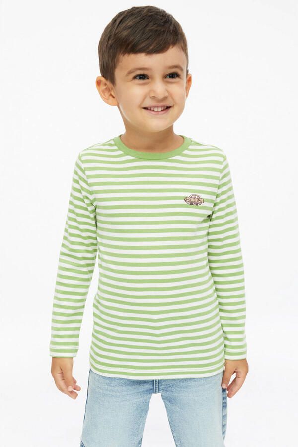 S.Oliver gestreepte longsleeve groen