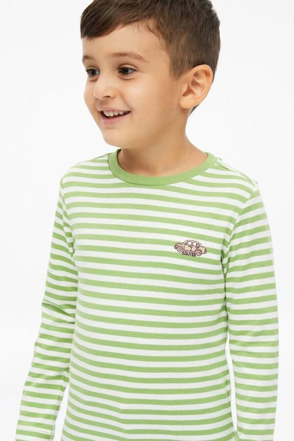 S.Oliver gestreepte longsleeve groen - Foto 3
