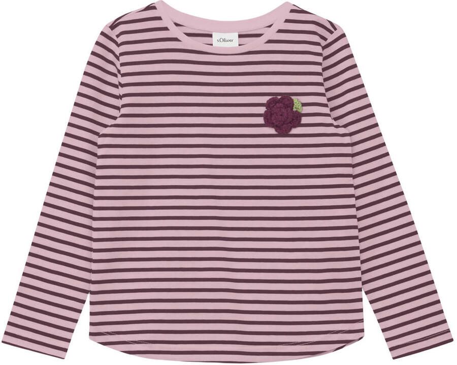 S.Oliver gestreepte longsleeve roze bruin