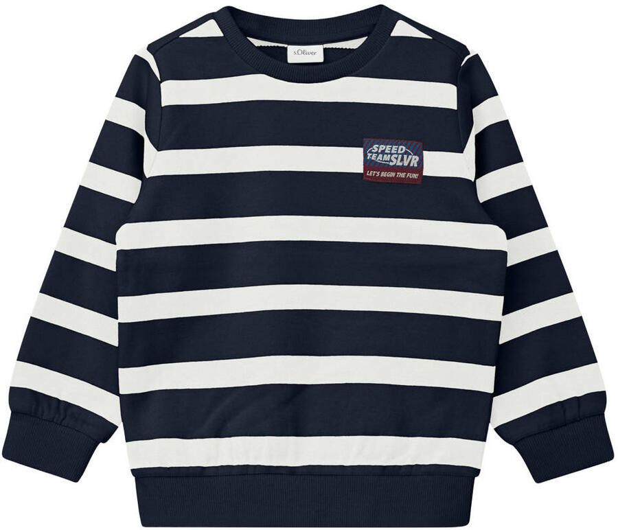 S.Oliver gestreepte sweater marineblauw