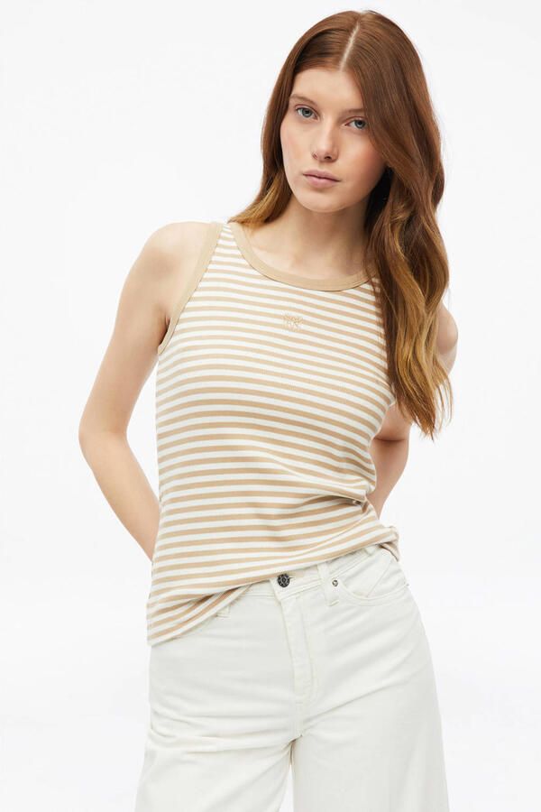 S.Oliver gestreepte top beige