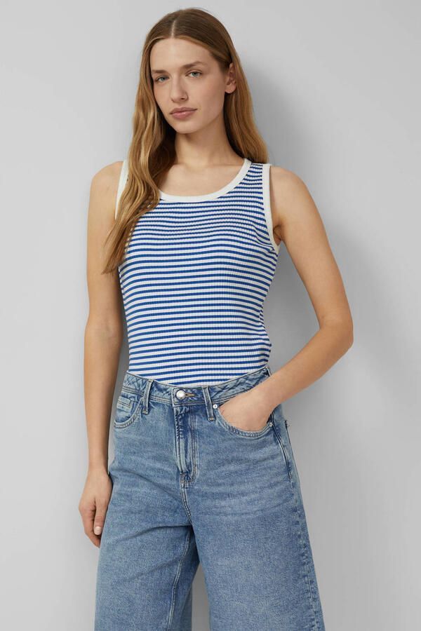 S.Oliver gestreepte top blauw