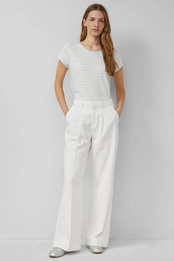 S.Oliver RED LABEL regular fit T-shirt van katoen met gevlamd garen - Foto 2