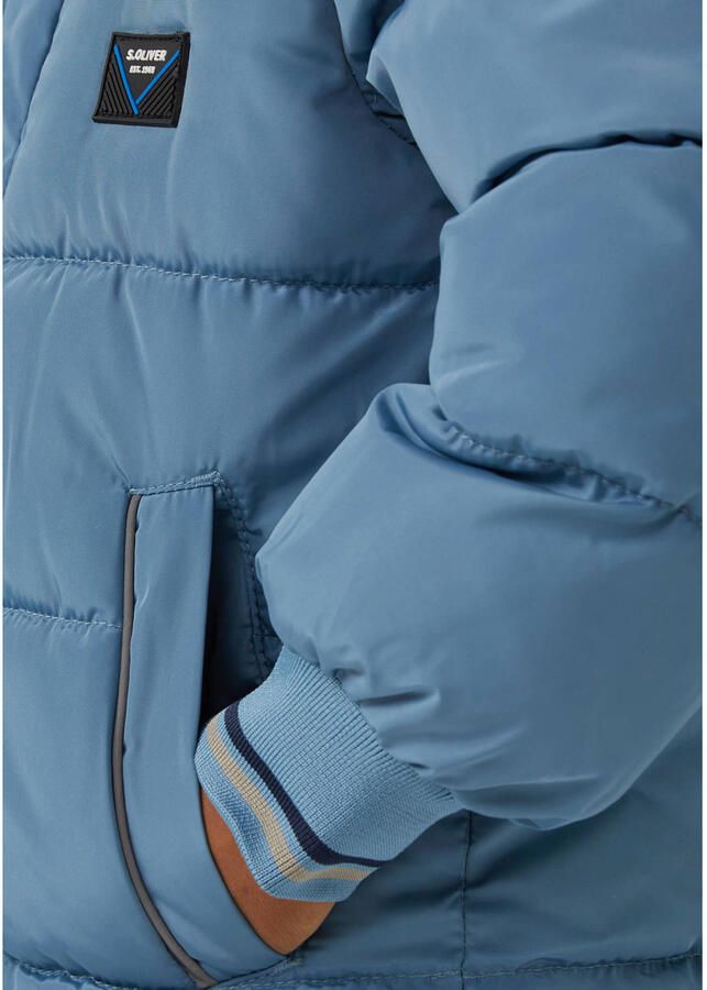 S.Oliver RED LABEL Regular fit gewatteerd jack met labelpatch