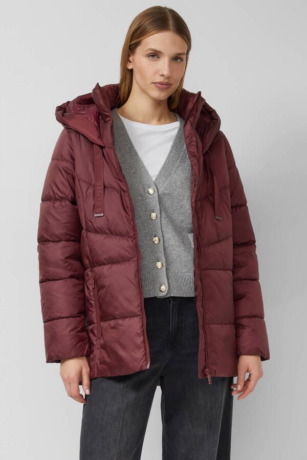 S.Oliver RED LABEL Gewatteerd regular fit jack met capuchon - Foto 3