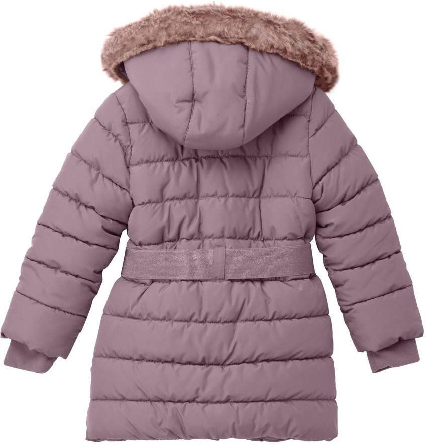 S.Oliver RED LABEL Shaped fit gewatteerde lange jas met imitatiebont