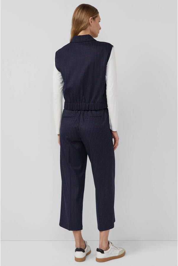 S.Oliver gilet met krijtstreep marineblauw - Foto 2