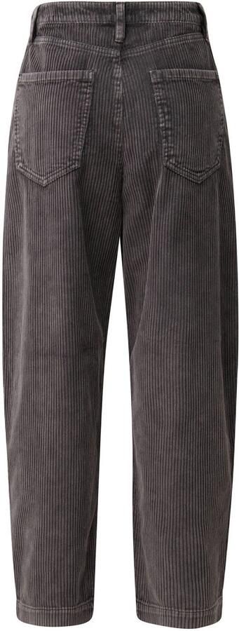 S.Oliver high barrel corduroy broek antraciet