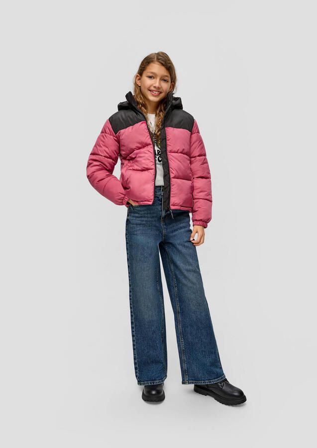 S.Oliver high waist wide leg jeans dark blue denim Blauw Effen 140 - Foto 2