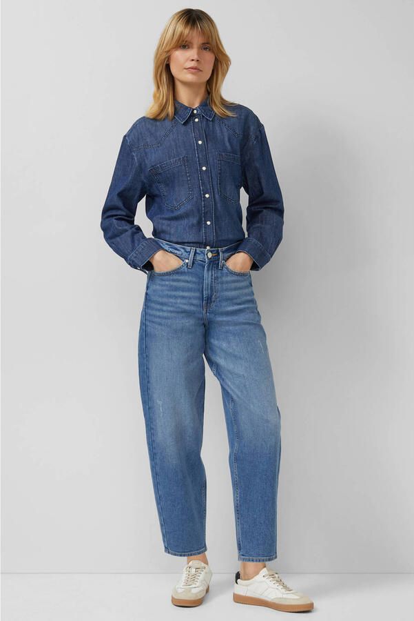 S.Oliver high waist barrel jeans blauw