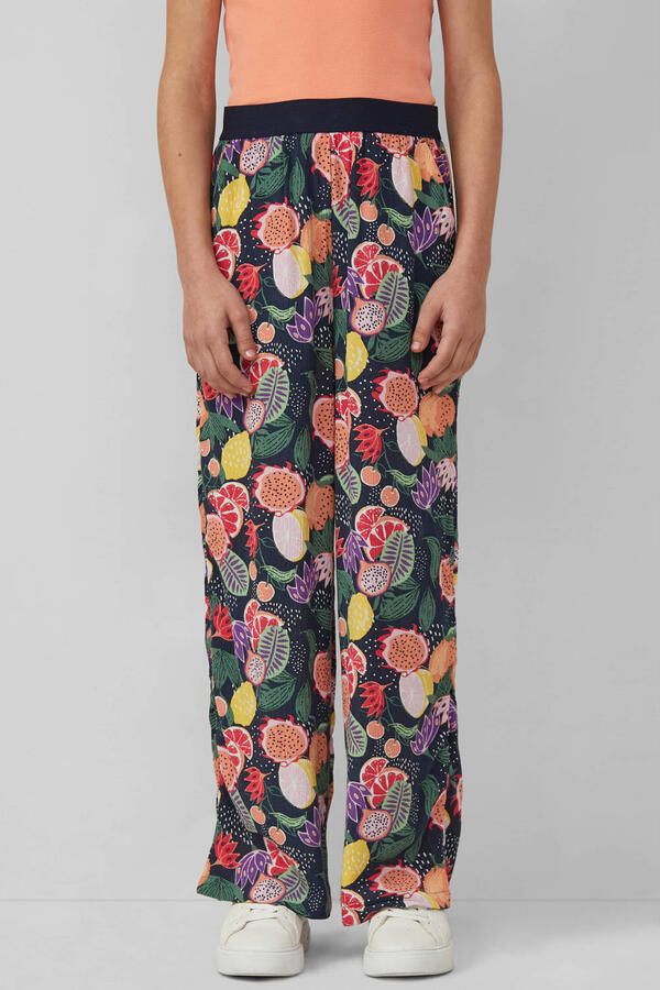 S.Oliver high waist casual broek donkerblauw