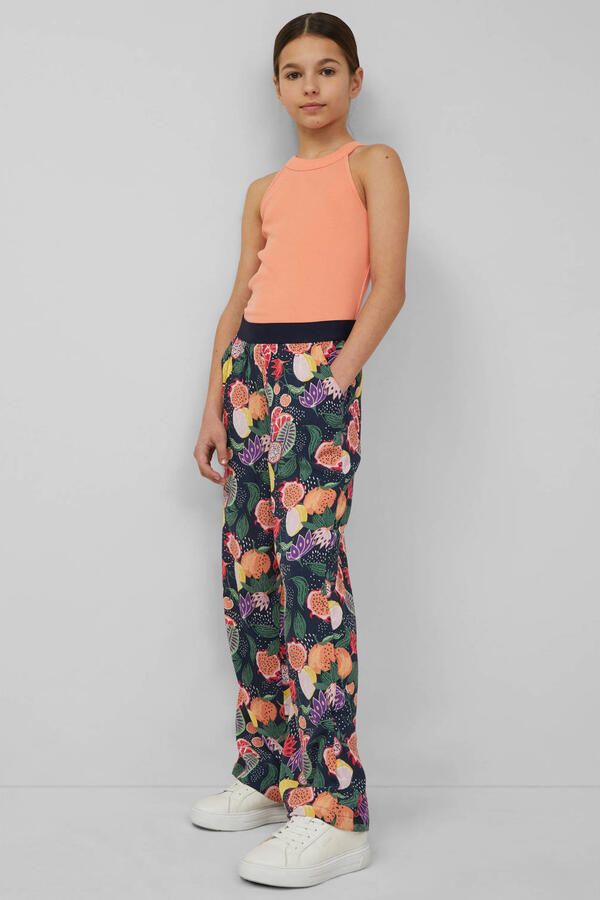 S.Oliver high waist casual broek donkerblauw - Foto 3