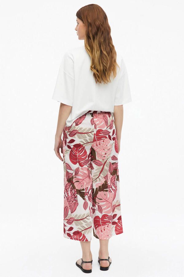 S.Oliver high waist gebloemde broek lichtroze - Foto 2