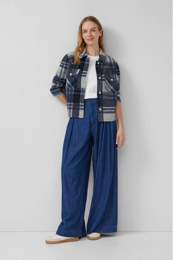 S.Oliver high waist wide leg jeans dark blue denim - Foto 3