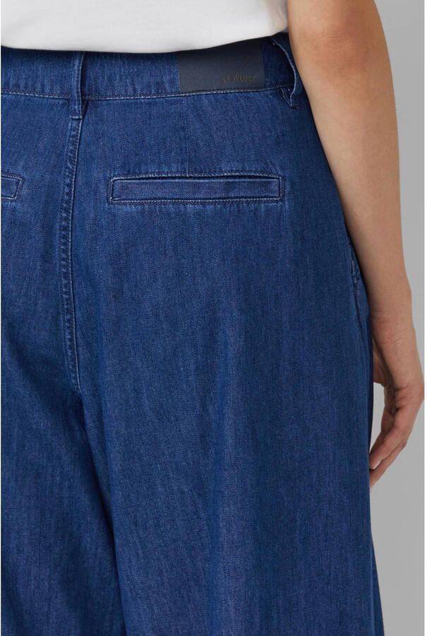 S.Oliver high waist wide leg jeans dark blue denim - Foto 2