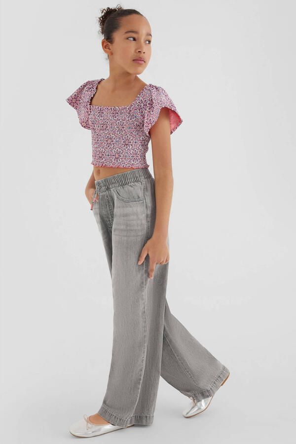 S.Oliver high waist wide leg jeans grey denim - Foto 3