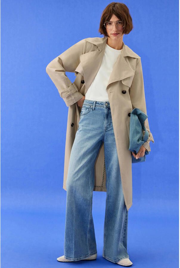 S.Oliver high waist wide leg jeans light blue denim - Foto 2