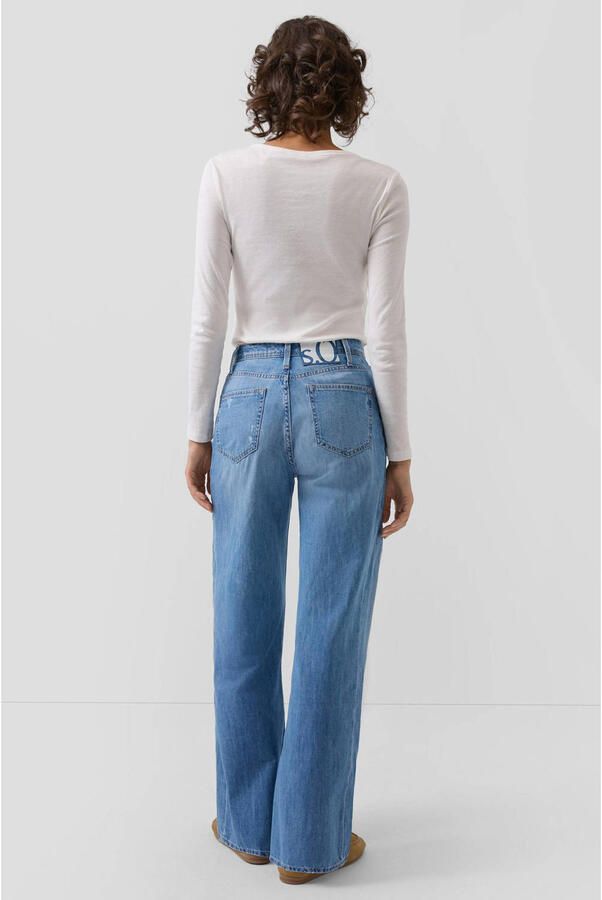 S.Oliver high waist wide leg jeans light blue denim - Foto 2