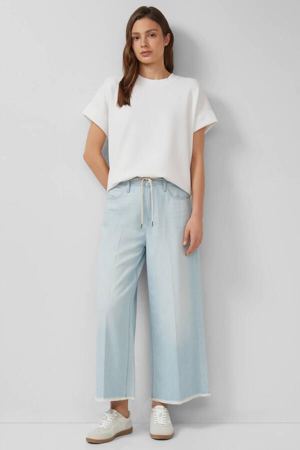 S.Oliver RED LABEL Wide leg culotte-jeans van mix van katoen en lyocell model 'SURI' - Foto 2