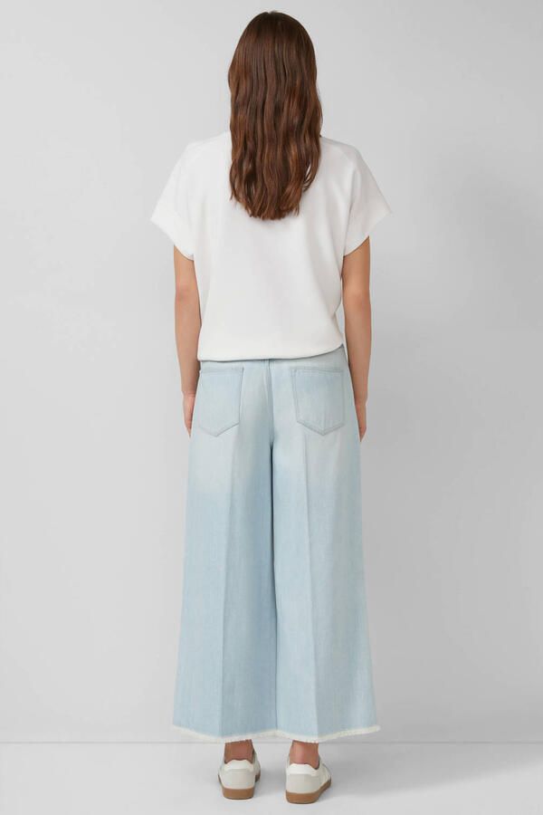 S.Oliver RED LABEL Wide leg culotte-jeans van mix van katoen en lyocell model 'SURI' - Foto 3