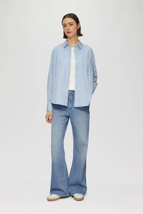 S.Oliver RED LABEL Regular fit wide leg jeans van katoenmix model 'SURI'