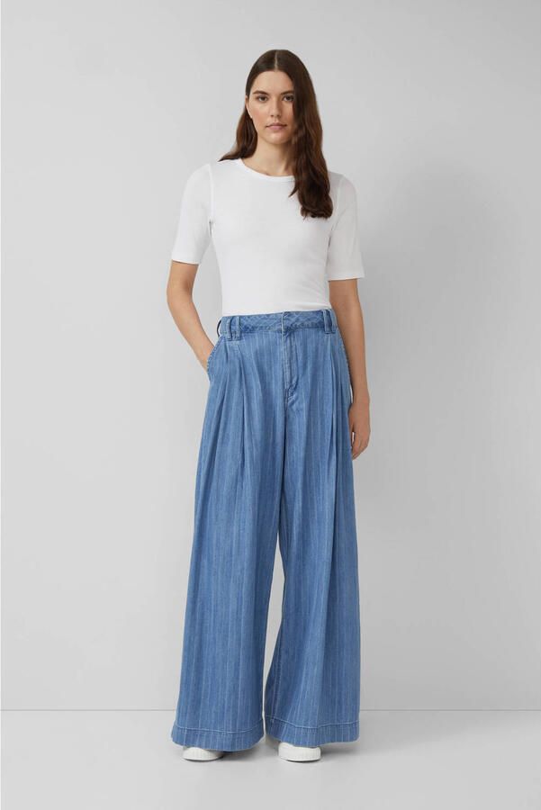 S.Oliver high waist wide leg jeans medium blue denim